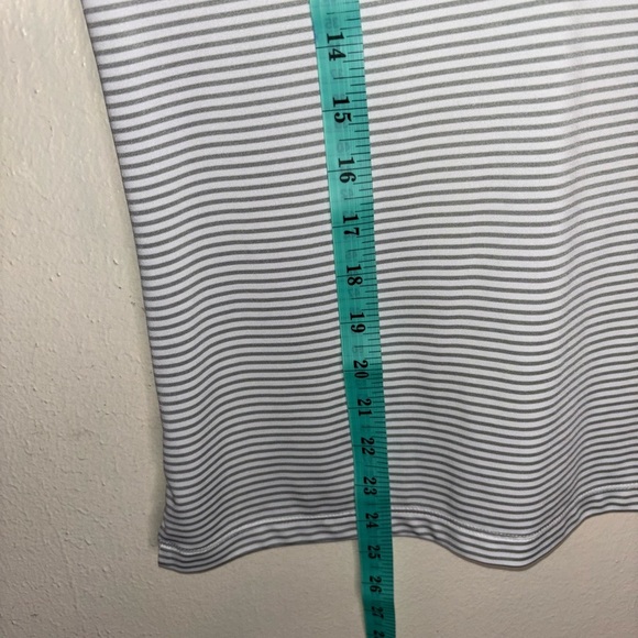 (Not AVAILABLE)Nike Golf White and Gray Striped Polo(0012) - Picture 8 of 10